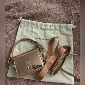 Off-White Shiny Gold Mini Bag